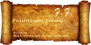 Feichtinger Ferenc névjegykártya